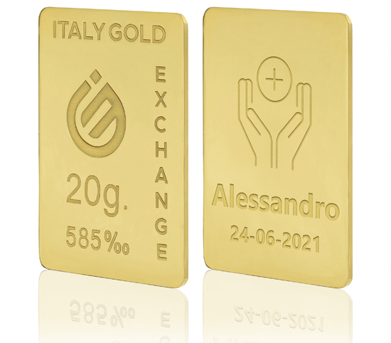 Lingote de Oro de 14 Kt de 20 gr. IGE GOLD